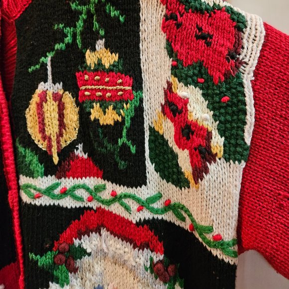 Women's Button Down Christmas Cardigan Sweater - Size XL - Picture 7 of 8